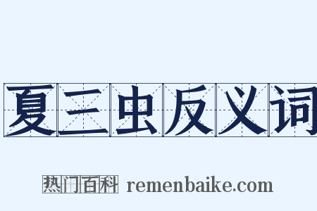 夏三虫反义词是什么意思的图片